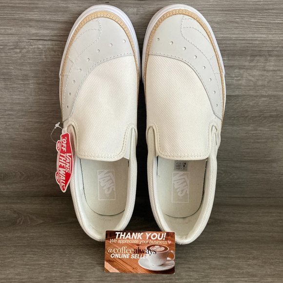 Vans Classic Slip-On Overply Sk8 Qtr Blanc De Blanc White Men's NWOB - Picture 6 of 8